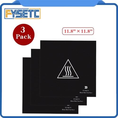 3pcs/lot 11.8''x11.8'' Frosted Heated Bed Build Plate Tape 300x300mm Build Sheets Platform Sticker For CR-10S Lulzbot