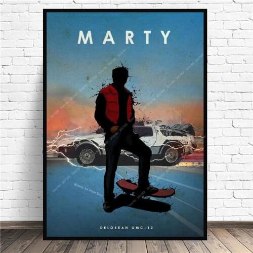 MT026 Blues Brothers James Dean DeLorean Time Machine Movie Car Canvas Wall Art Picture Painting Poster Prints Modern Home Decor