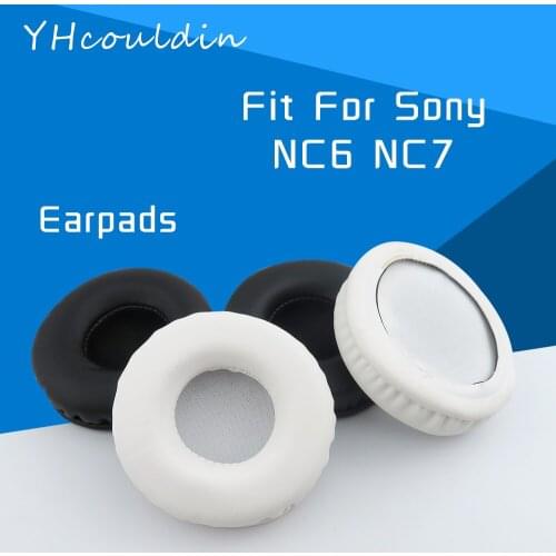 YHcouldin Earpads For Sony NC6 NC7 MDR-NC6 MDR-NC7 Headphone Accessaries Replacement Wrinkled Leather