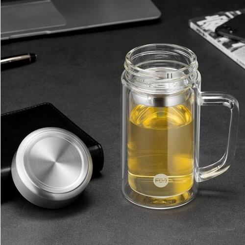 Portable Insulated Double Wall Glass Cup Drink Teacup Mason Jars Glass Water Bottle Funny Mug Carafe Copos Drinking Glasses