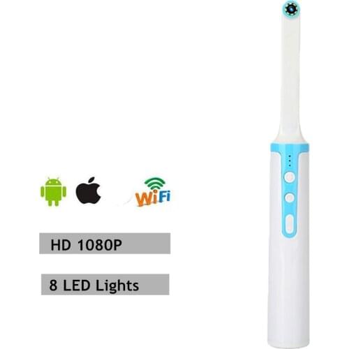 WiFi Mouth Cleaning Dental Camera Portable LED Intraoral Endoscope for Dentist Oral Real-time Video for Android/iOS/Windows