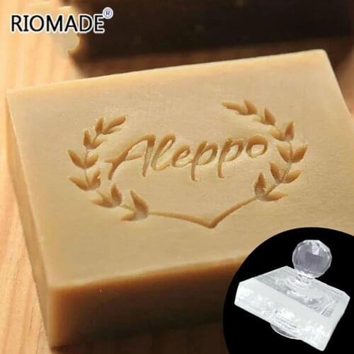 Aleppo Soap Making Stamp Olive Branch Handmade Soap Stamps With Handle Transparent Resin Acrylic Chapters Custom Tools