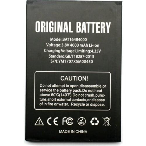 New BAT16484000 4000mAh Battery Replacement For DOOGEE X5 MAX X5MAX Mobile Phone +Tracking Code
