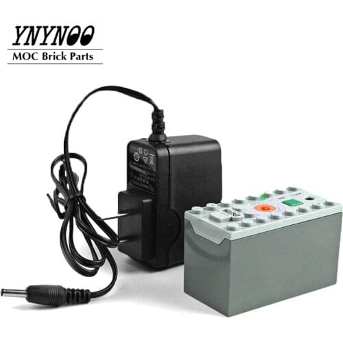 Technical Parts Electric Power Functions 800mAh Rechargeable Battery Box with Dark Bluish Gray Bottom MOC Brick Blocks DIY Toys