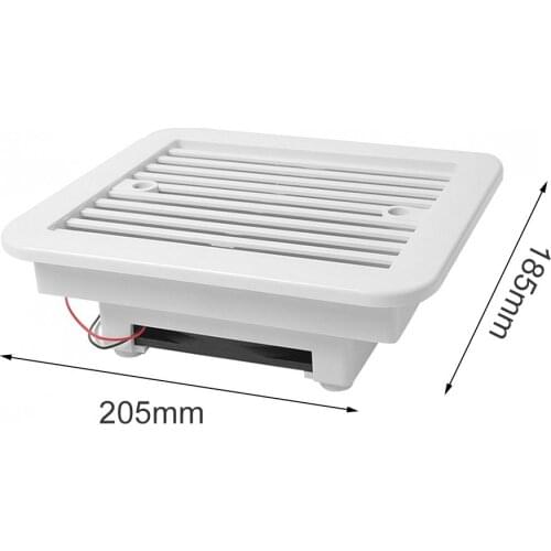 Exhaust Fan Plastic Cooling Waterproof 12V/24V Rv Trailer Caravan Side Air Vent Ventilation Blade Fan White 1 Set