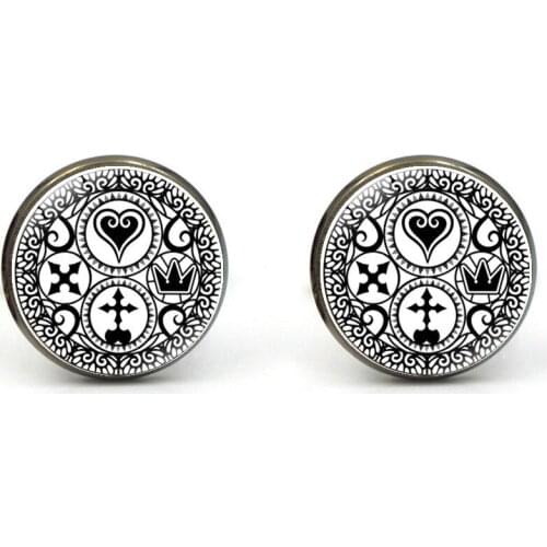 XK-5HXK0386 French Suits Cufflinks with Black Lines Pattern Retro Men Shirts Sleeve Nails Male Cuff Link for Collection