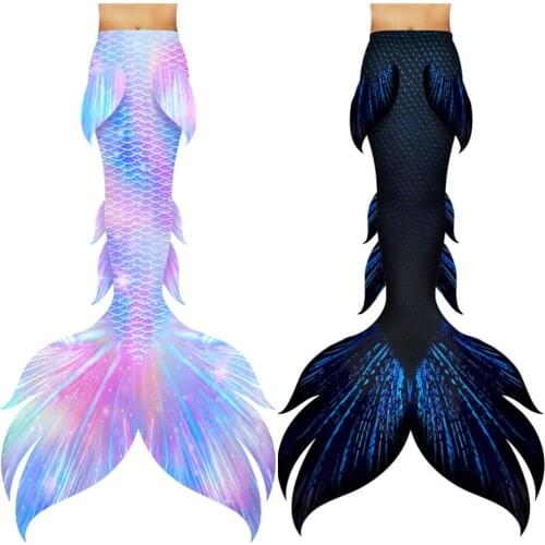 Customized Adult Women Mermaid Tail with Monofin Cosplay Costume kids Girl Women Swimmable Swimwear Beach Swimming Cosplay Party