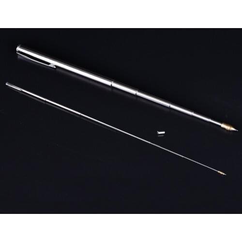 1pcs 6 Section Pointer Pen Instrument Baton Stainless Steel Telescopic Magic Ballpoint Pen Kindergarten Teacher Teaching Supply