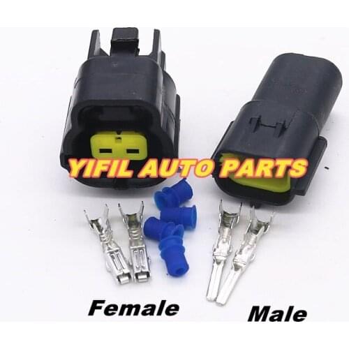 10pcs/lot 2 Pin/Way Automobile Waterproof Electrical Wire Connector Oxygen Water Temperature Sensor Plug For VW TOYOTA Corolla