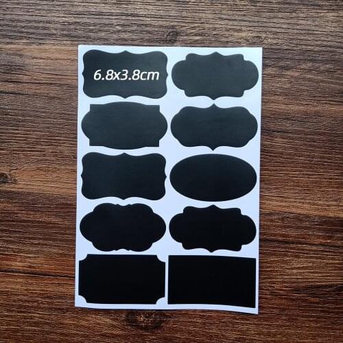 10pcs Stationary Kitchen Labels Stickers Storage Bottles Jars Spice Label Spices Sticker Removable Wall Stickers Blackboard Tags