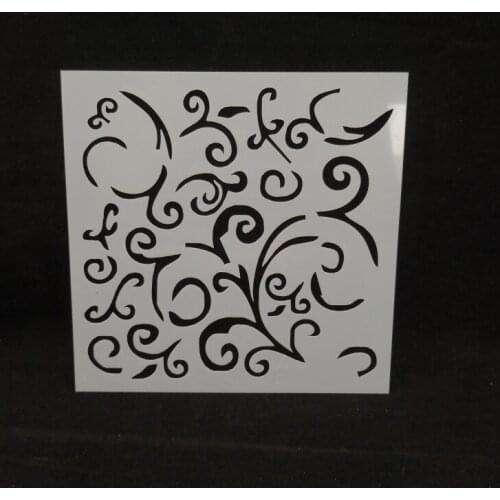 13*13 Flourishing Layering Stencils for Diy scrapbook/photo album Decorative Embossing coloring,painting stencil,home decor
