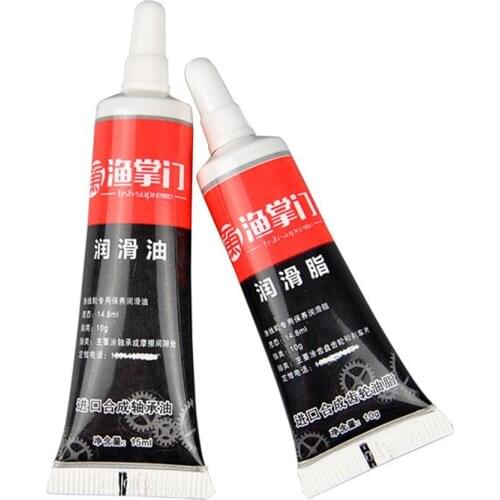 2Pcs Fishing Reel Spinning Wheel Bearing Maintenance Lubricating Oil Grease Set