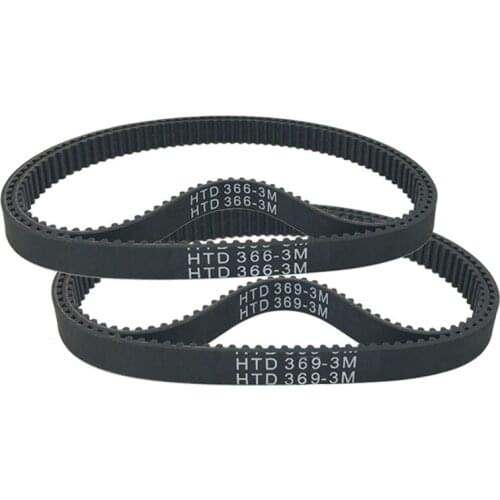 360-369mm 120-123 Teeth Power Transmission Parts Timing Belt HTD360-3M HTD363-3M HTD366-3M HTD369-3M