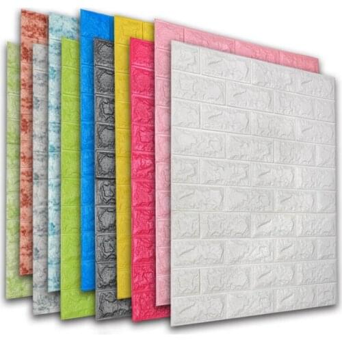 Sheets 3D wall paper self-adhesive wall sticker living room TV background wall children anti-collision foam wall stickers si