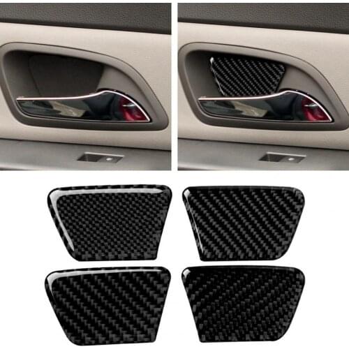 4Pcs Carbon Fiber Car Door Bowl Decorative Cover Trim Decals for Cruze 2009-2015 Exterior Accessories Car Stickers