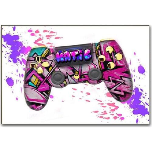 5D DIY Diamond Painting Colorful Graffiti Game Console Handle Full Square/round Diamond Embroidery Cross Stitch Rhinestone