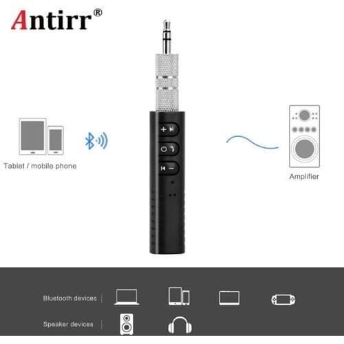 Mini Wireless Bluetooth Car Handfree 3.5mm Streaming A2DP Wireless Auto AUX Audio Adapter With Mic For Car Stereos Phone MP3