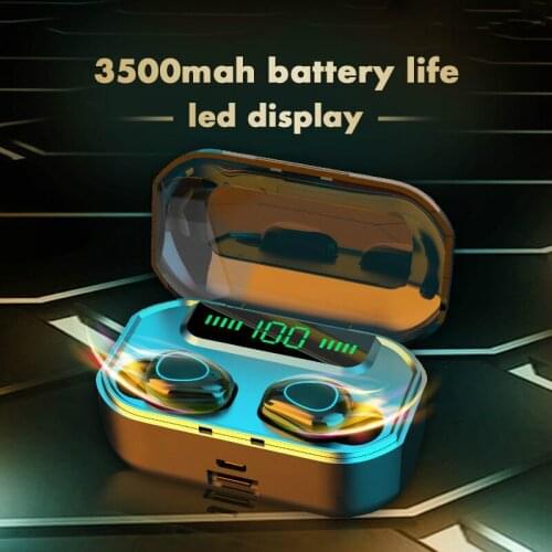 3500mAh Bluetooth Wireless Headphones with Mic Sports Waterproof TWS Bluetooth Earphones Touch Control Wireless Headsets Earbuds