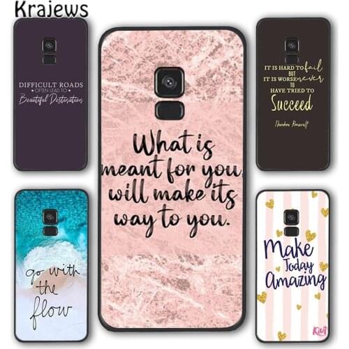 Krajews Famous Motivational Life Quote Phone Case Cover For Samsung Galaxy S5 S6 S7 edge S8 S9 S10 E lite S20 plus ultra Note
