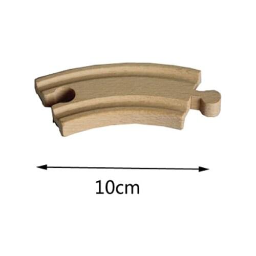 D529-10cm wooden Curved track 4pcs/LOT Suitable for train series Compatible Biro wooden track Childrens Toys