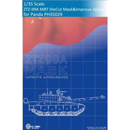 GALAXY D35004 1/35 Scale ZTZ-99A MBT DieCut Flexible Mask & Improve Appearance for Panda PH35029 Model