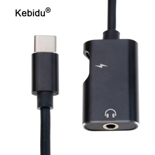 Kebidu Type C To 3.5mm Earphone Adapter Charger Aux Audio Cable Jack Headphone Converter For Xiaomi Mi6 Huawei For Smart Phone
