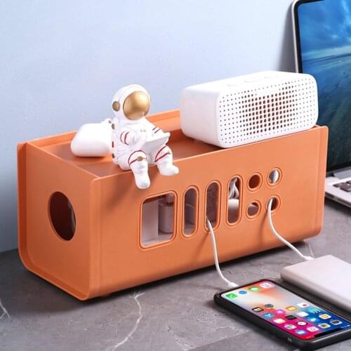 Cable Storage Box Power Strip Wire Case Anti Dust Charger Socket Organizer Network Line Storage Bin Charger Wire Management