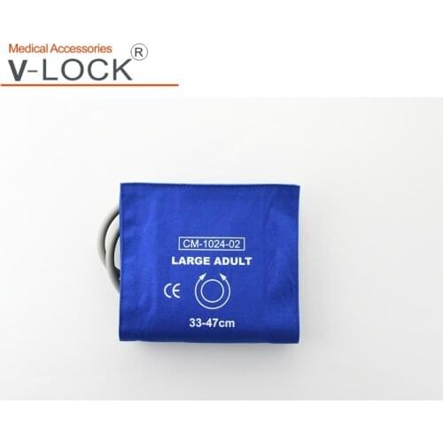 Reusable pure cotton Large Adult blood pressure cuff with double tube for first aid use