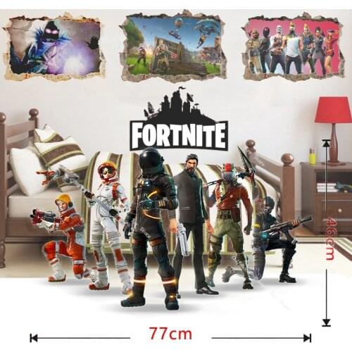 Cartoon 3D Fortnite Kids Removable Wall Stickers Decals Nursery Home Decor Vinyl Mural for Boys Bedroom Living Room Mural Art