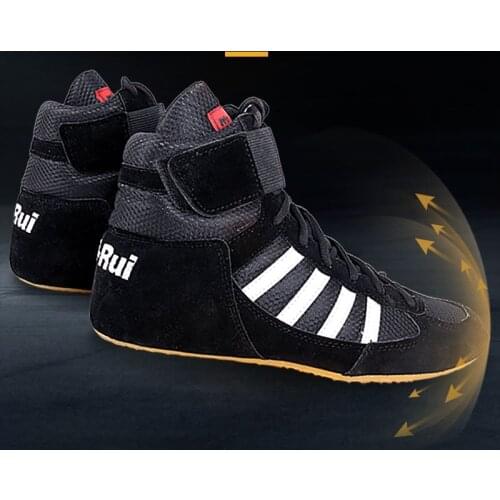Professional Boxing Wrestling Shoes Men Rubber Outsole Breathable Combat Shoes Sneakers Non-slip Fighting Boots For Adult