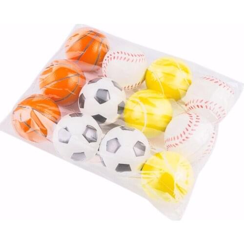 Hand Basketball Baseball Football Tennis Exercise Soft Elastic Squuze Stress Reliever Ball Kid Small Ball Toys