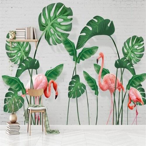 Milofi custom wall wallpaper mural Nordic modern small fresh banana turtle back leaf background wall