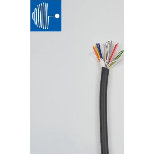 Bending resistance 5 million times TRVV unshielded towline cable black mist surface color for power supply of drag chain system