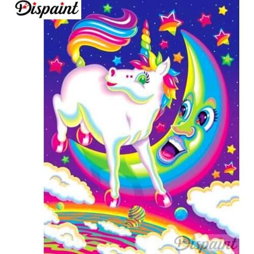 Dispaint Full Square/Round Drill 5D DIY Diamond Painting "Cartoon unicorn" Embroidery Cross Stitch 3D Home Decor A12616