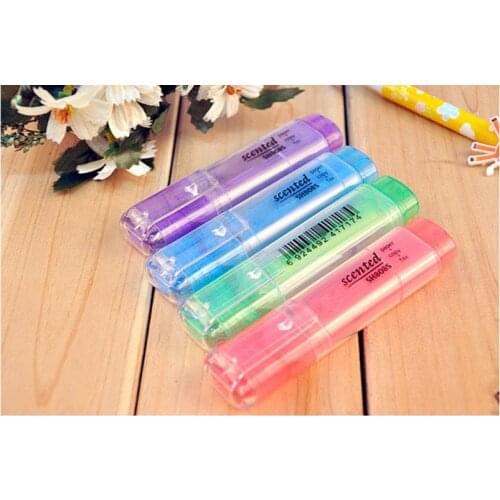Thinkmax Office Fresh Large Capacity Candy Color Fragrance Fluorescent Highlighter Maker pen Marking Note Pen Comfort Writing