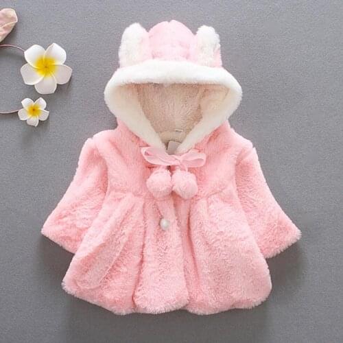 Fashion Baby Girl Hooded Shawl Cloak Infant Toddler Kids Winter Velvet Casual Cute Coat Outwear 1-2-3-4 Years Children Clothing