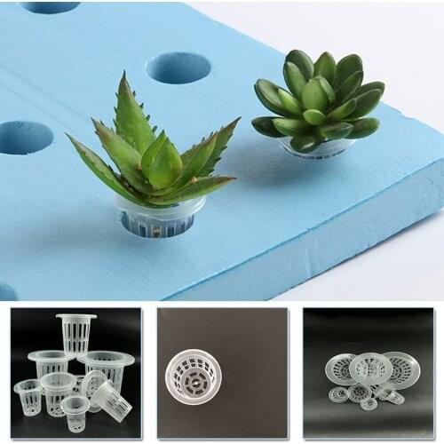 10 Pcs/lot PVC Plastic Mesh Pot Garden Hydroponic Nursery Net Cup Vegetable Plant Soilless Cultivation Basket Garden Supplies