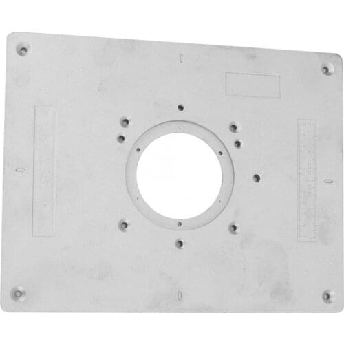 Aluminum Alloy Router Table Insert Plate With Rings Screws Woodworking Benches Machinery For DIY Craft Mold Fixed Repair Trimmer