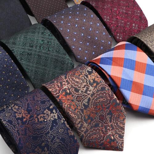 Striped Soft Paisley Polyester Necktie Mens Fashion Classic Tie Men Business Standard Ties Designer Cravat 8cm Width