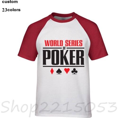 Latest Trendy Summer Cheapest Price O Neck Male Tees Mens World Series Of Poker T Shirts Wsop Logo Print T-shirt clothes tshirt