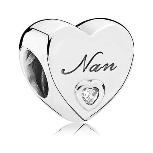 QANDOCCI Fit Original Bracelet Nan Beads For Jewelry Making Charms Sterling Silver 925 Original Bead Charm Kralen