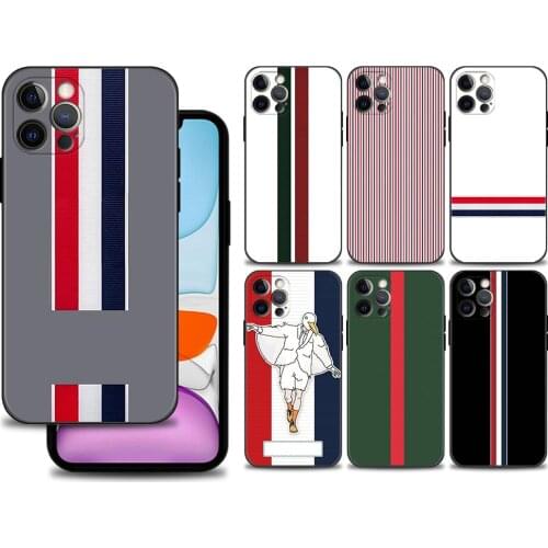 Luxury brand Tom Brown Case For iphone 12 11 pro max 12 mini xs max XR X 8 7 6S 6 Plus SE Black TPU Shell Fundas Capa Cover