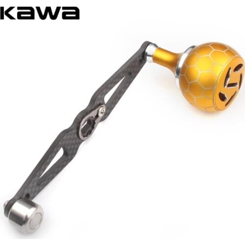 KAWA Carbon Fiber Handle Reel With Alloy Knob Fishing Reel Straight Rocker Accessory Length 120mm Hole Size 7x4 and 8X5mm