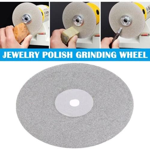 Newly 6/4 Inch 150/100mm Diamond Coated Flat Lap Disc Jewelry Polish Grinding Wheel