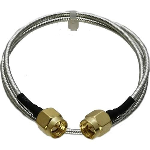 1pce SMA Male Plug to SMA Male Plug RG405 0.086" Silver Cable Semi-rigid Flexible Pigtail 4inch~20M RF Connector