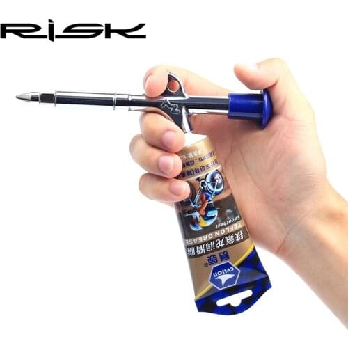 RISK Bicycle Grease Gun RL203 MTB Road Bike Bearing Hub Axis Lubricant Injector Repair Tool Without Grease Bike Repair Tools