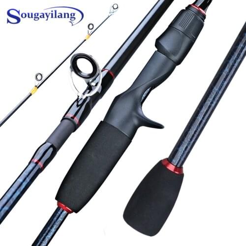 Sougayilang 1.8M 1.98M 2.1M 2.4M 5 Sections Spinning Rod Portable Casting Fishing Rod Ultralight Carbon Fiber Travel Fishing Rod