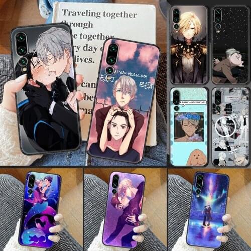 Yuri on Ice anime Phone case For Huawei P Mate P10 P20 P30 P40 10 20 Smart Z Pro Lite 2019 black fashion Etui luxury coque