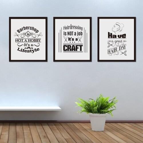 Funny Barbershop Posters Canvas Painting Pictures , Have a great hair day Hairdressing Shop Beauty Salon Wall Art Decoration
