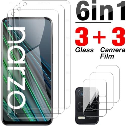 6in1 Screen Protector For Realme Narzo 30 5G Tempered Glass Case For realme 8 7 6 pro realmi 8 7 GT 5G Narzo30A Camera Lens Film